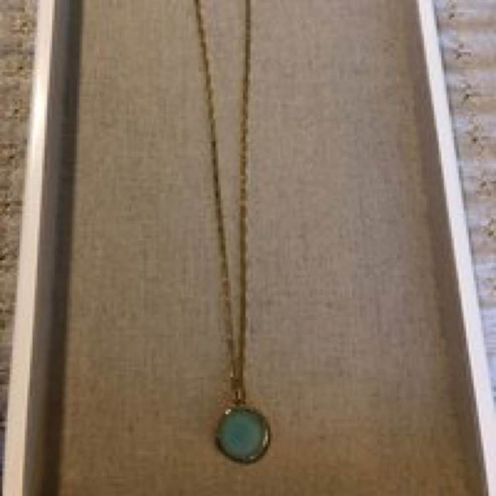 Stella & Dot Sentiment Stone Locket with Chain